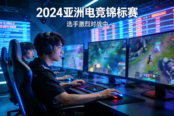 2024亚洲电竞锦标赛比赛现场概念图 - 选手在全神贯注地进行比赛