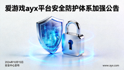 爱游戏ayx平台安全防护体系加强公告配图 - 数字盾牌与锁图标