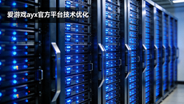爱游戏ayx官方平台技术优化配图 - 机房内整齐排列的服务器与蓝色指示灯