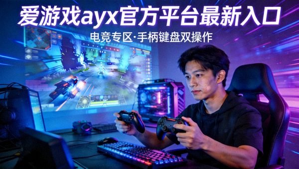 爱游戏ayx官方平台最新入口配图 - 电竞玩家使用手柄与键盘进行游戏操作