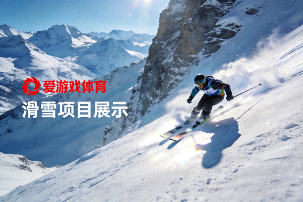 爱游戏体育滑雪项目展示 - 滑雪选手从雪山陡坡高速速降